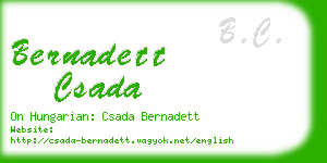 bernadett csada business card